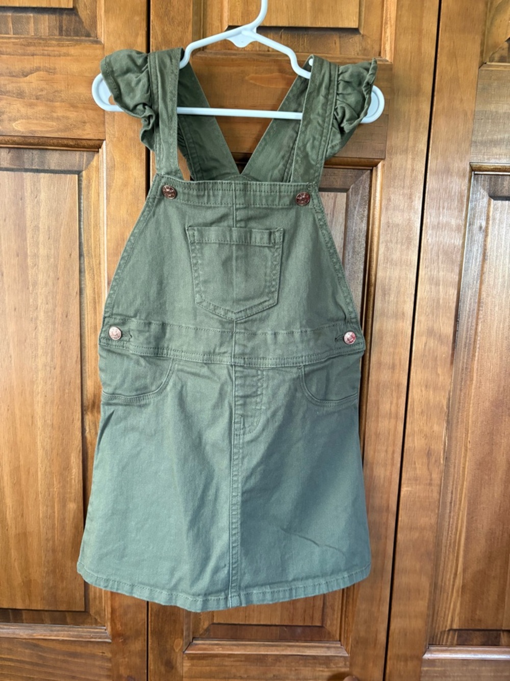 BCBGirls Olive Green Overall Pinafore Dress for Kids